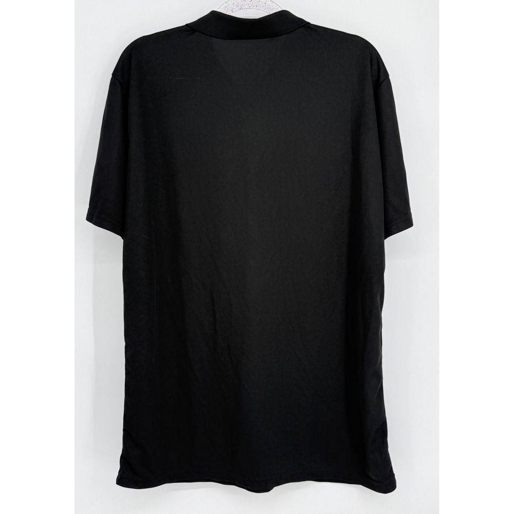 Goose Pride Mens Black Short Sleeve Performance Polo Shirt Bird Logo Sz L - Picture 4 of 7